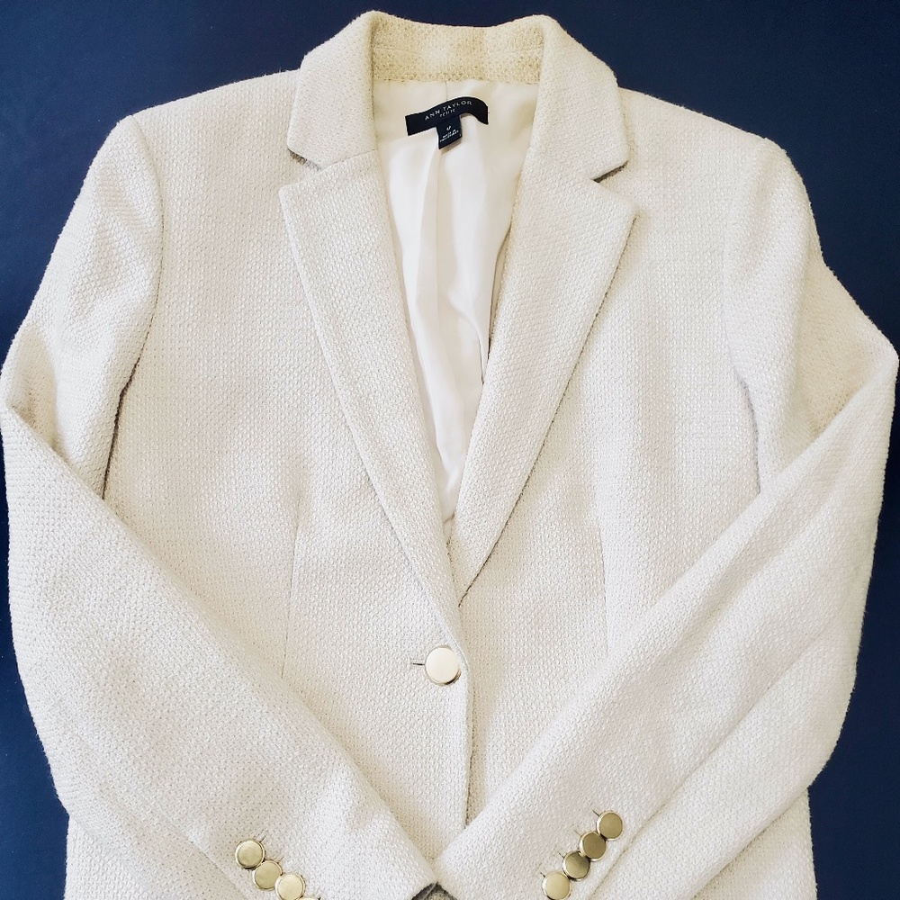 Ann Taylor Cream Blazer - Picture 4 of 15